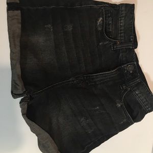 High waisted jean shorts